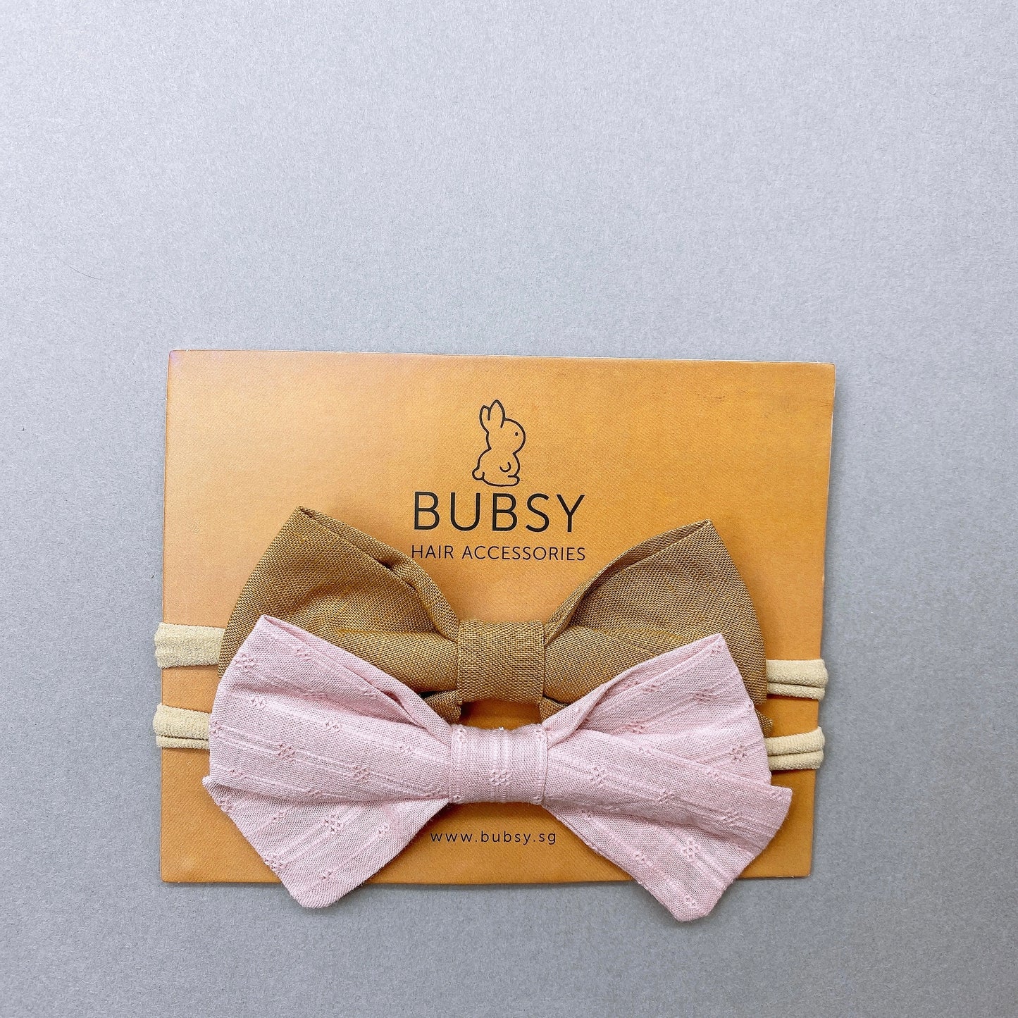 Linen Bow Headband (2 piece set)