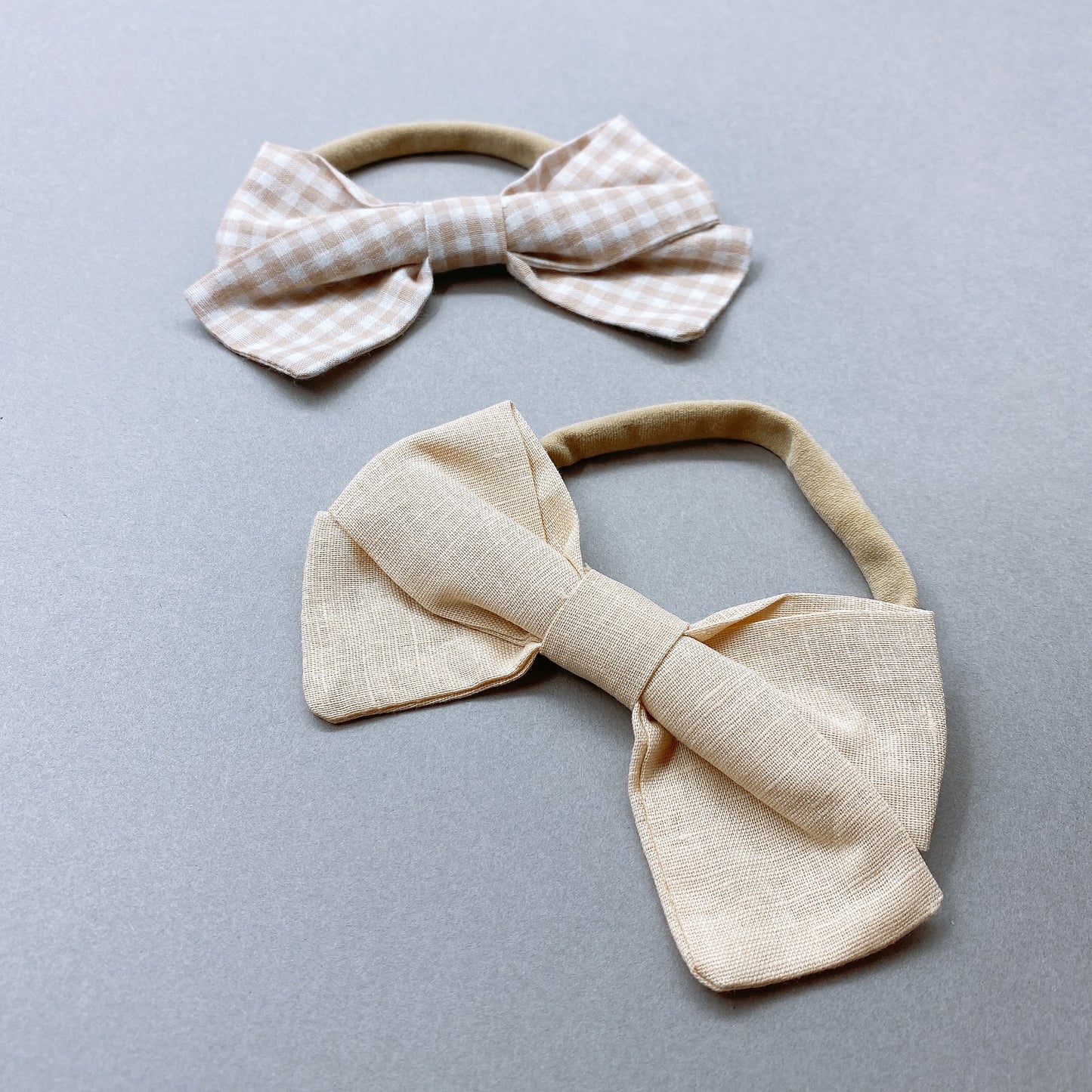 Linen Bow Headband (2 piece set)