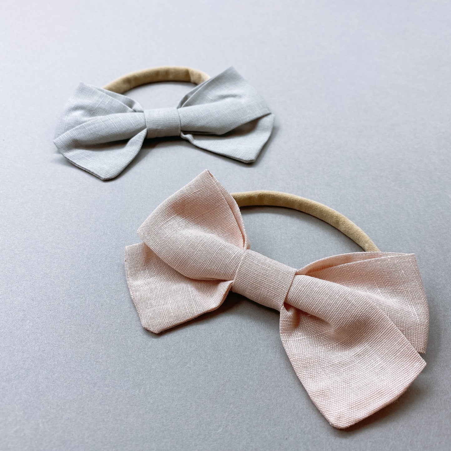 Linen Bow Headband (2 piece set)