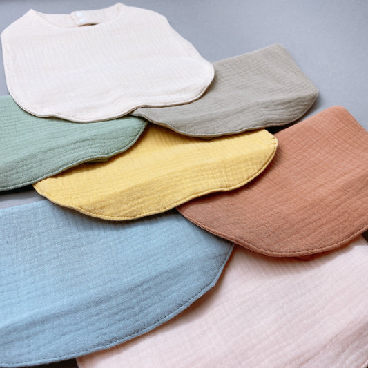 Muslin Cotton Dribble Bib (Multi-Colours)