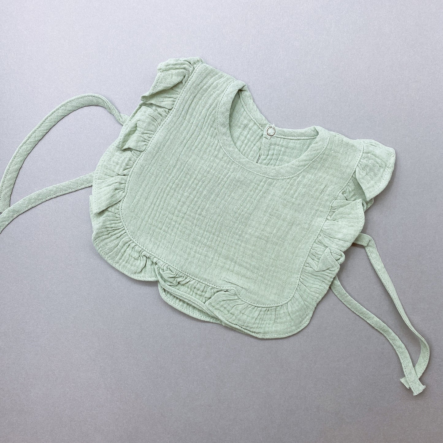 Frilled Muslin Cotton Dribble Bib (Multi-Colours)