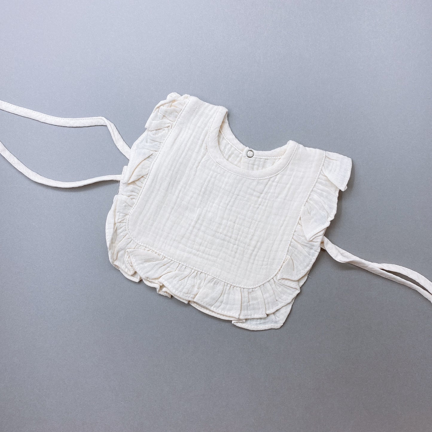 Frilled Muslin Cotton Dribble Bib (Multi-Colours)