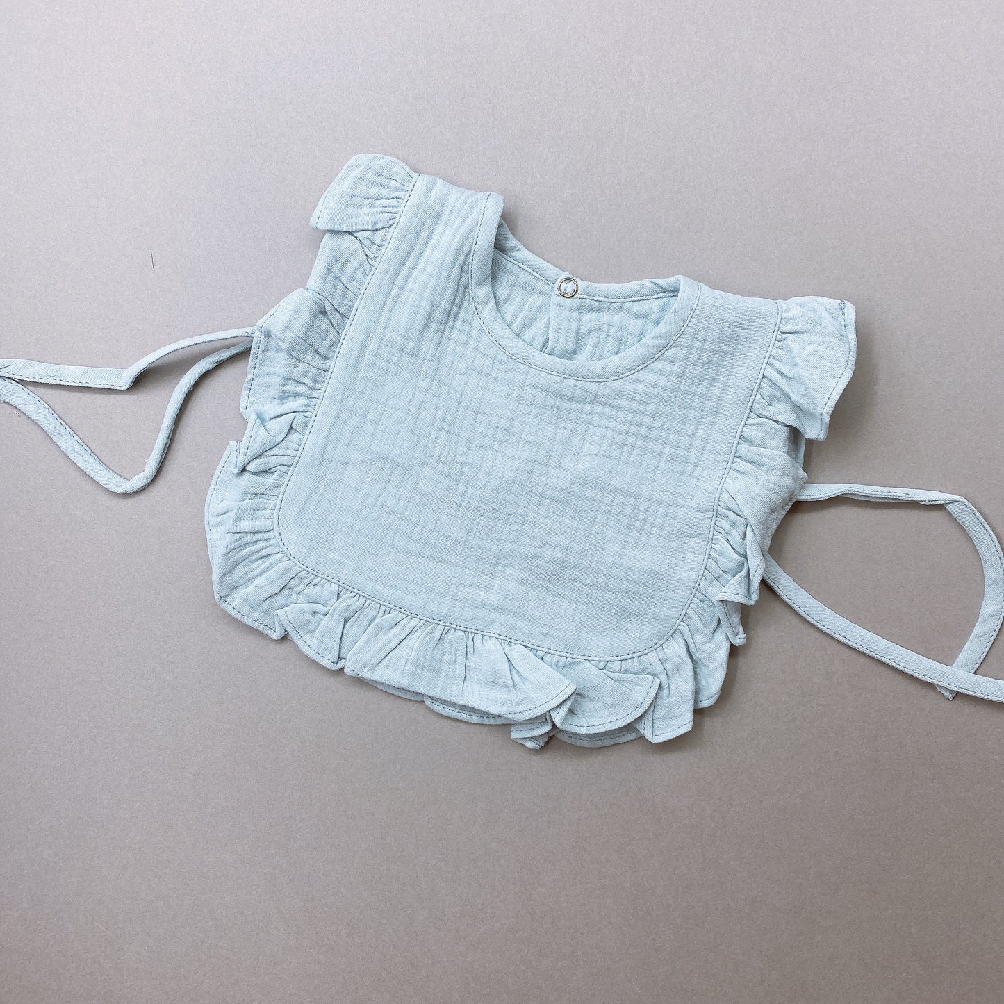 Frilled Muslin Cotton Dribble Bib (Multi-Colours)