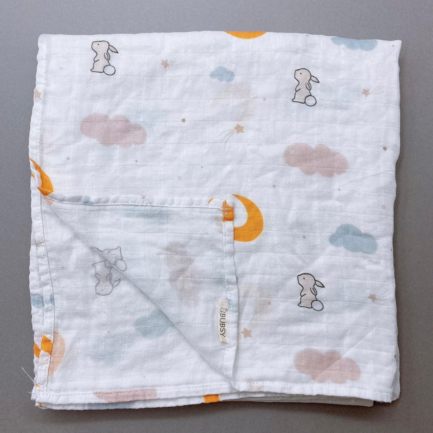 Bamboo Cotton Swaddle - Moon Bunny