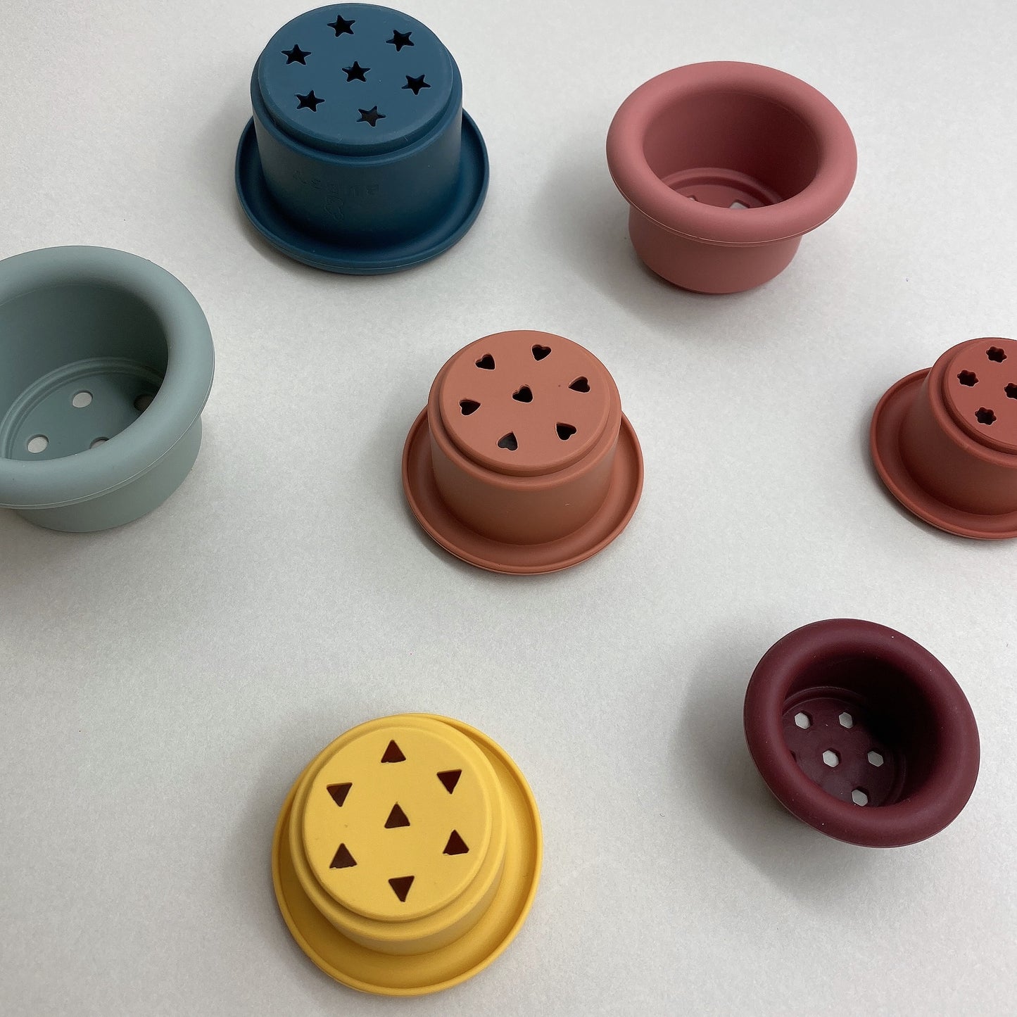 Silicone Stacking Cups (Multi-Colours)