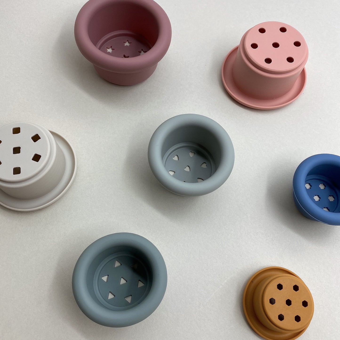 Silicone Stacking Cups (Multi-Colours)