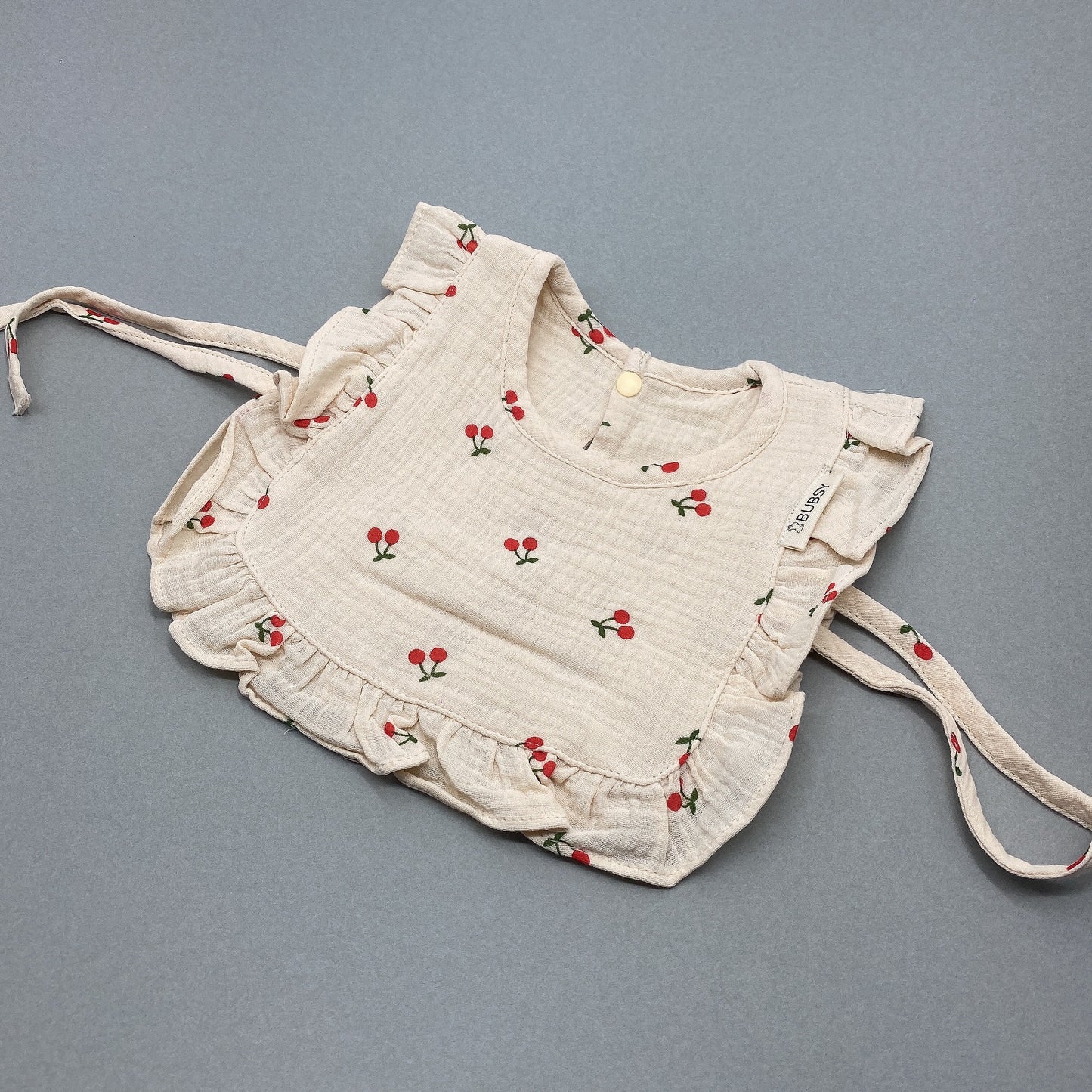 Frilled Muslin Cotton Dribble Bib (Multi-Colours)