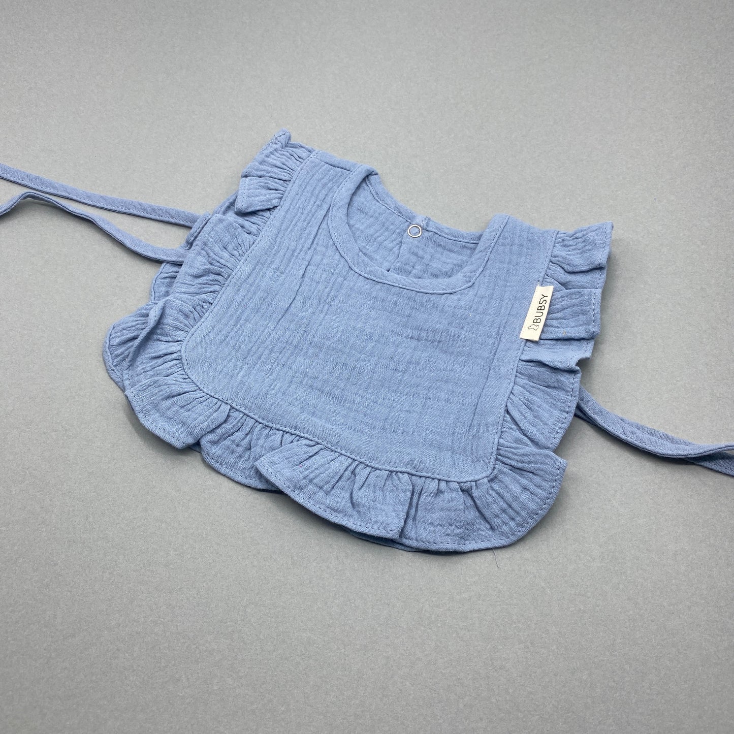 Frilled Muslin Cotton Dribble Bib (Multi-Colours)