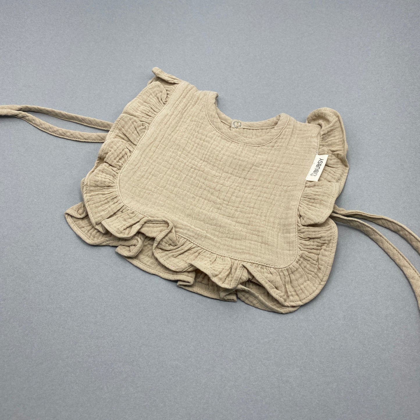 Frilled Muslin Cotton Dribble Bib (Multi-Colours)